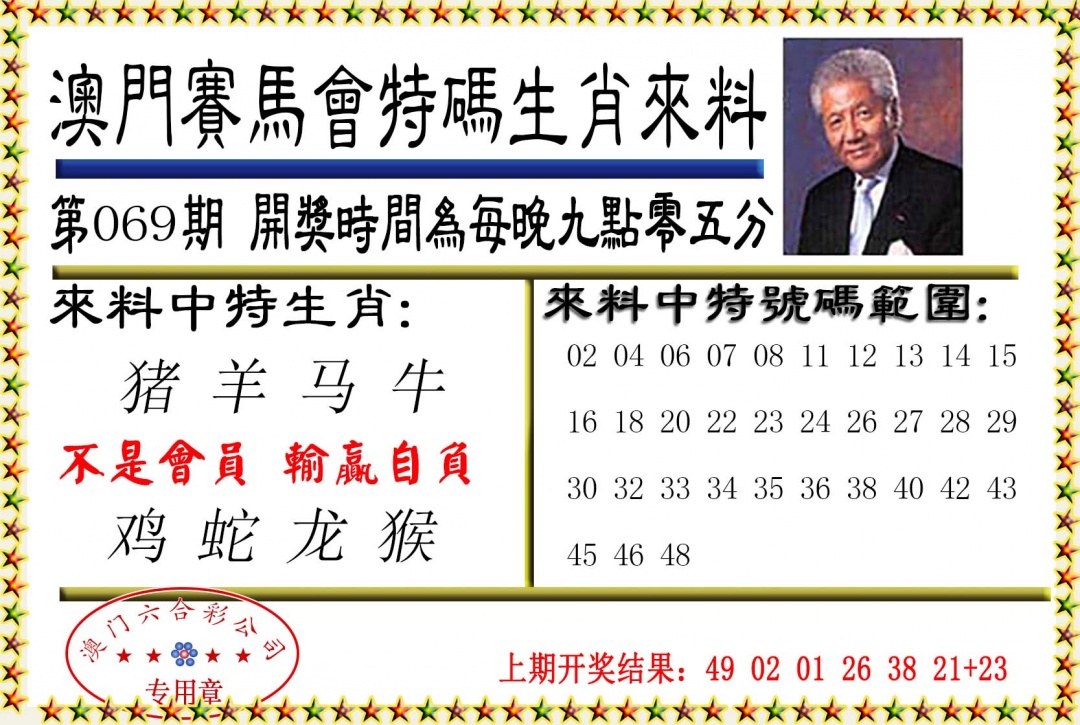 069期特码生肖来料[图]