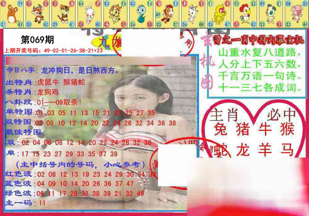 069期特码生肖图[图]