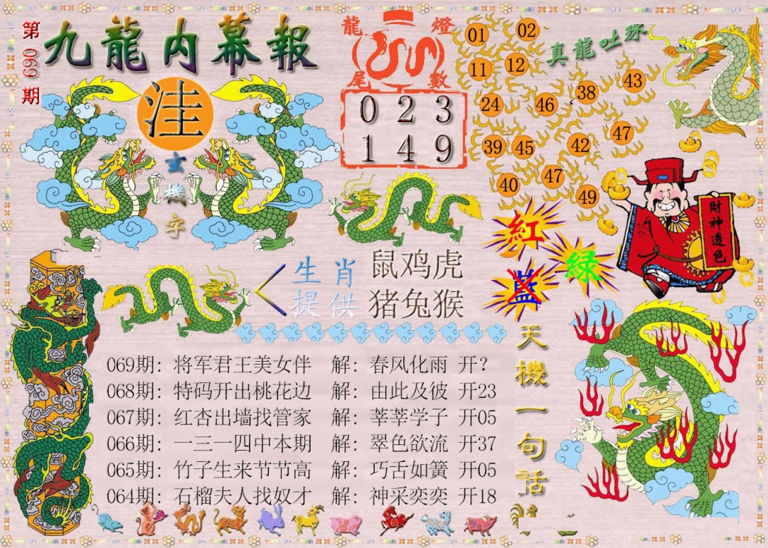 069期九龙内幕报[图]