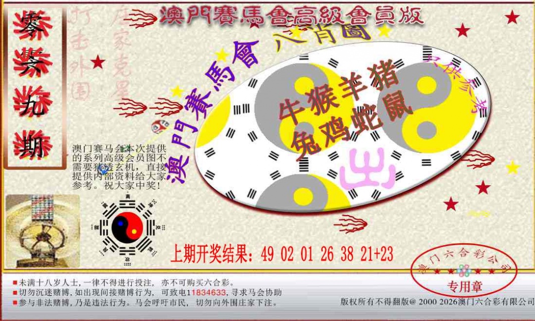 069期赛马会高级八肖图[图]
