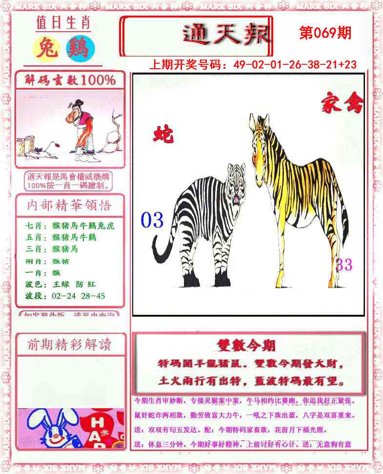 069期小喜通天报[图]