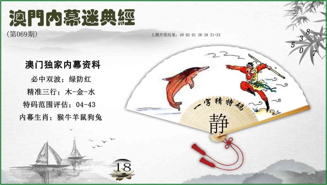 069期内幕秘典经[图]