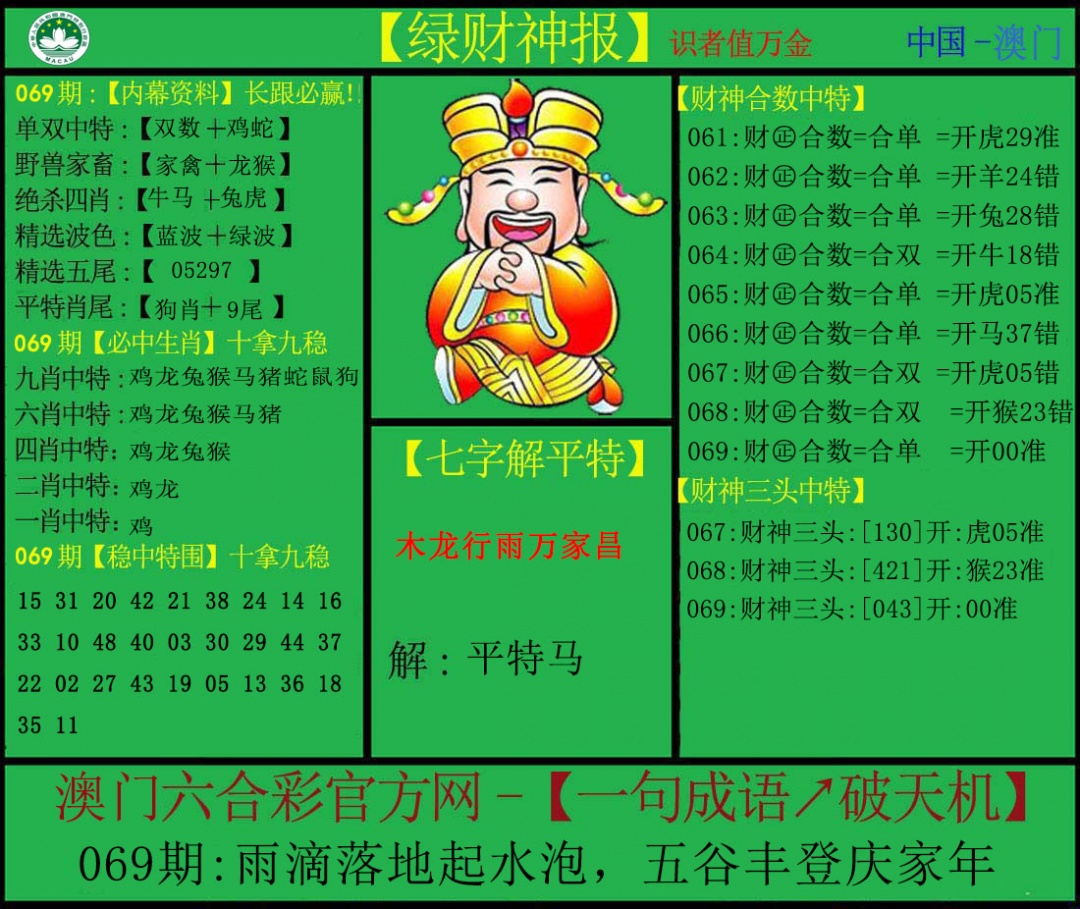 069期绿财神[图]