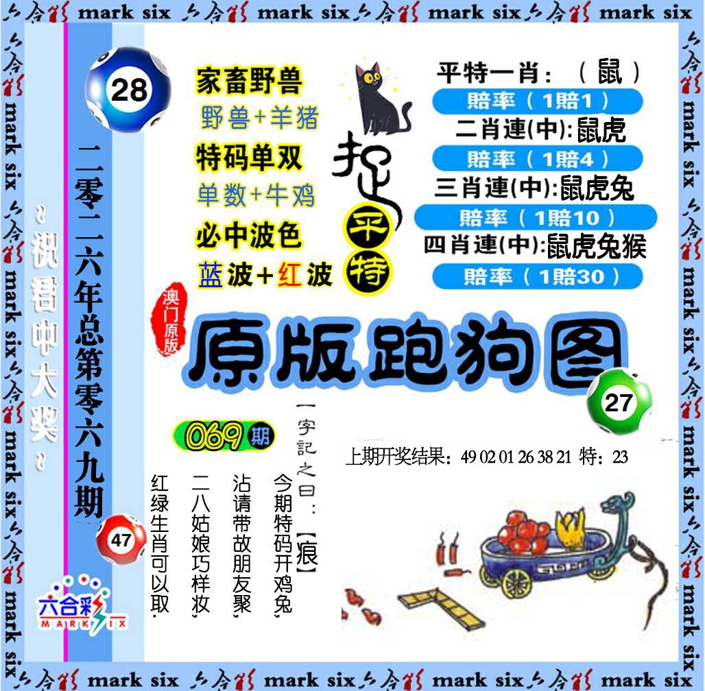 069期原版跑狗图[图]