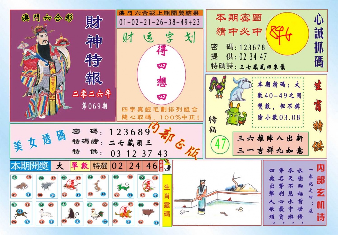 069期财神特报[图]