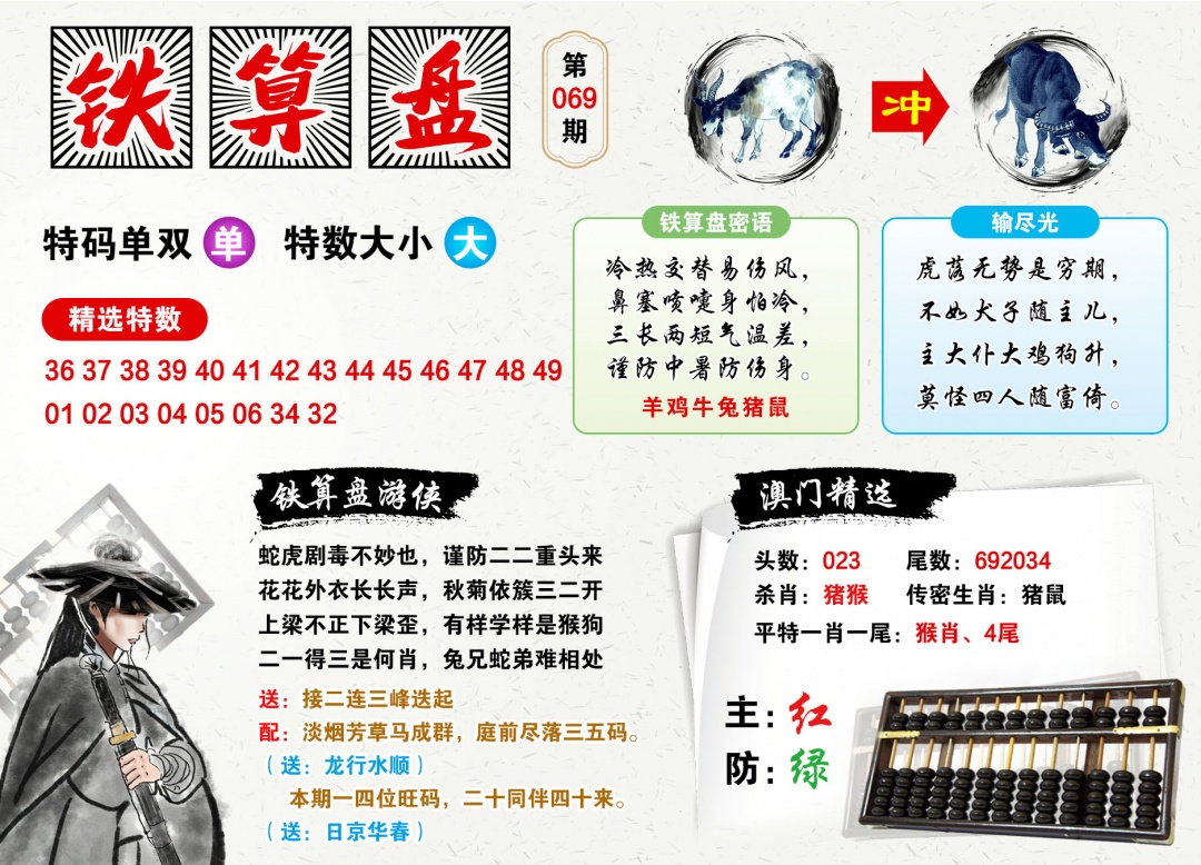 069期澳门铁算盘[图]