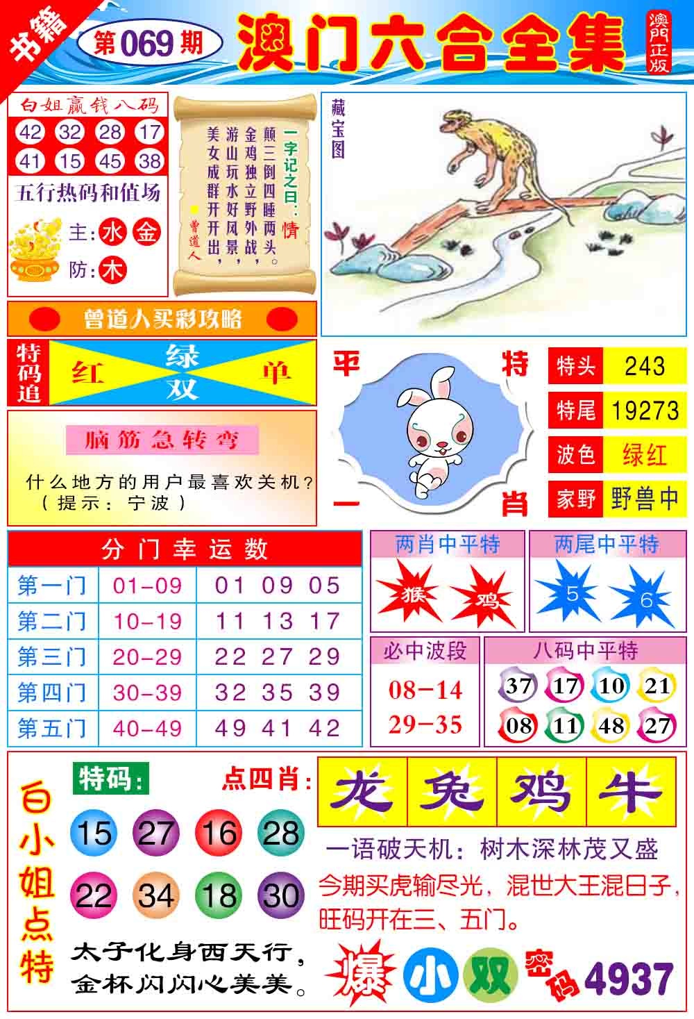 069期澳门全集六合[图]