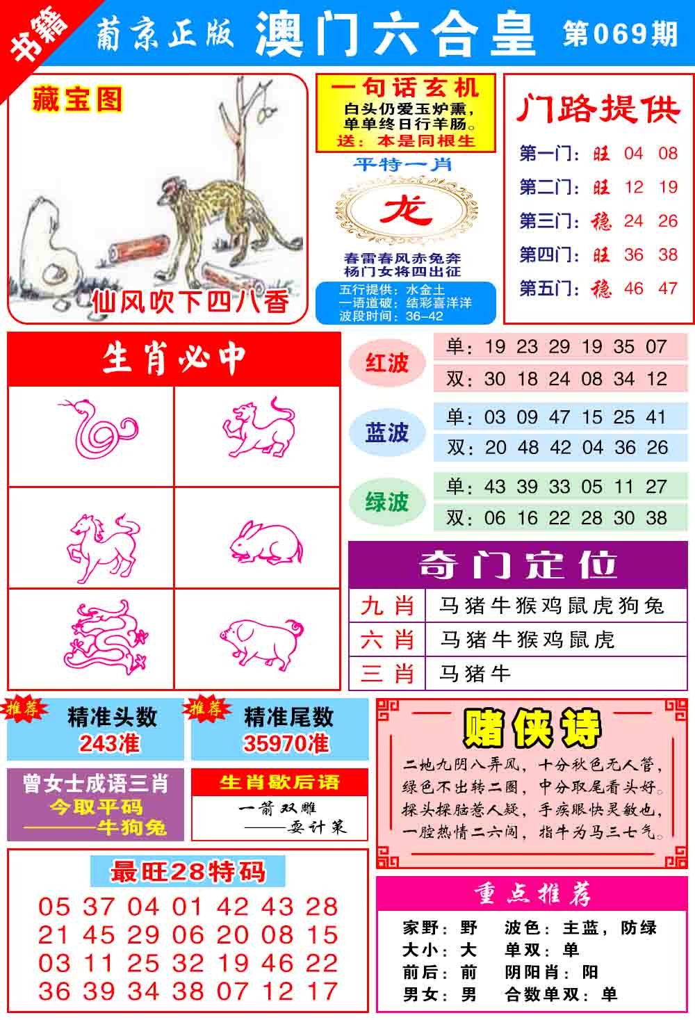 069期澳门六合皇心水[图]