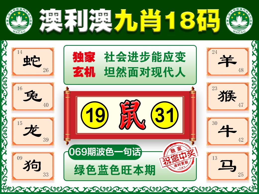 069期澳利澳九肖[图]