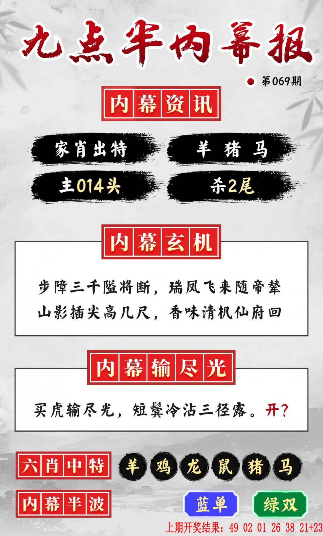 069期九点半内幕报[图]