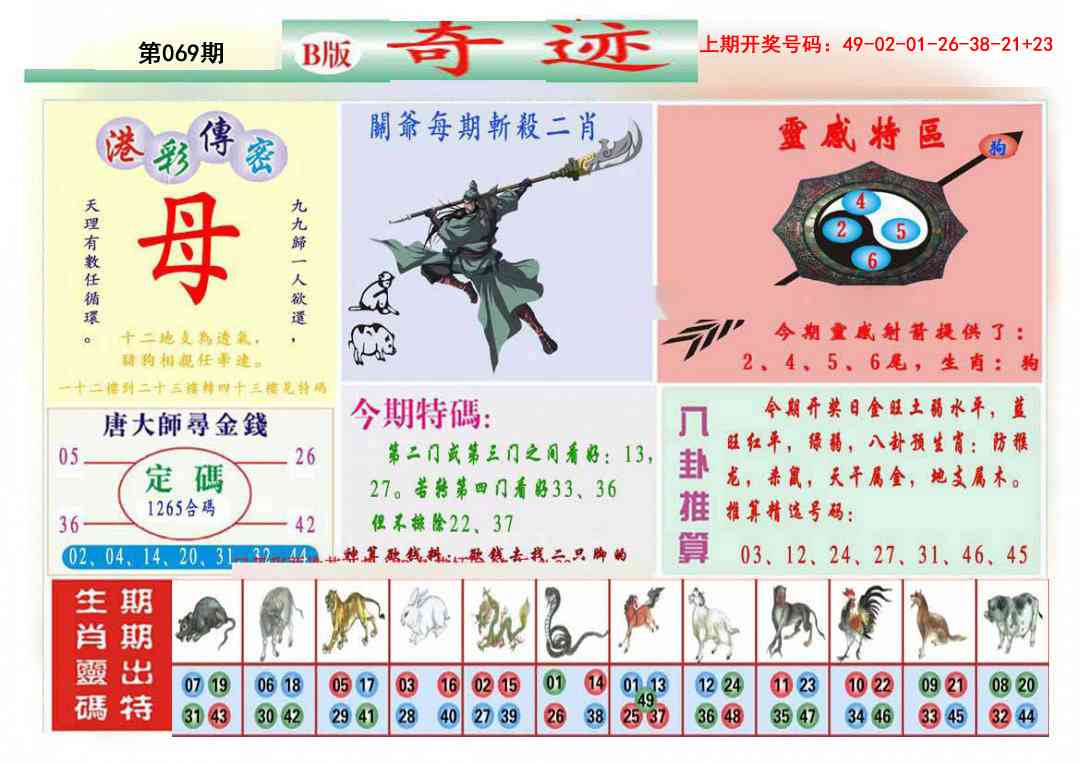 069期九龍奇迹B(推荐)[图]