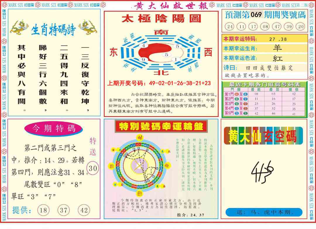 069期新黄大仙救世B[图]