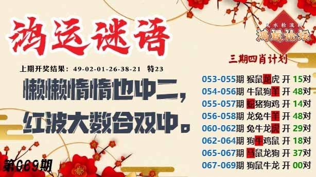 069期鸿运谜语[图]