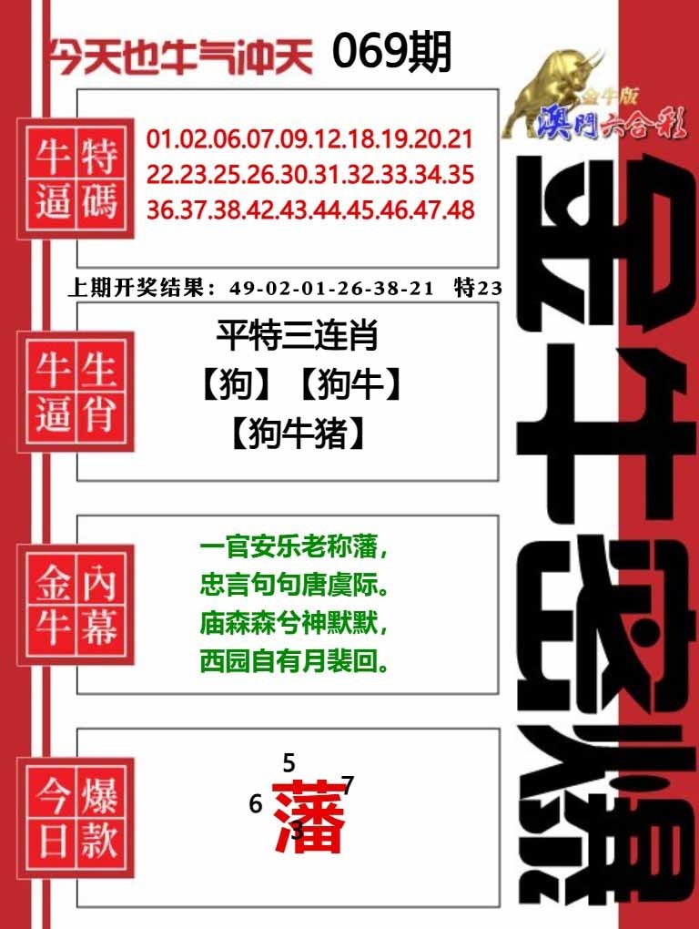 069期金牛密爆[图]